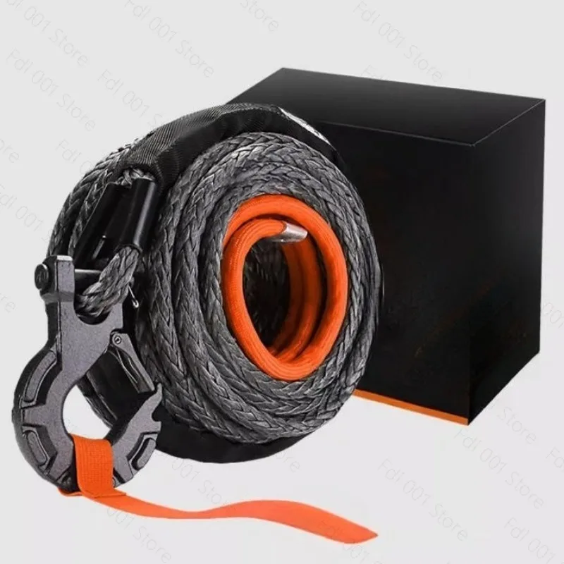 Heavy Duty Nylon Tow Rope Winch Strap for Car Off‑Road Vehicle Recovery Reinforced Thickened Towing Cable