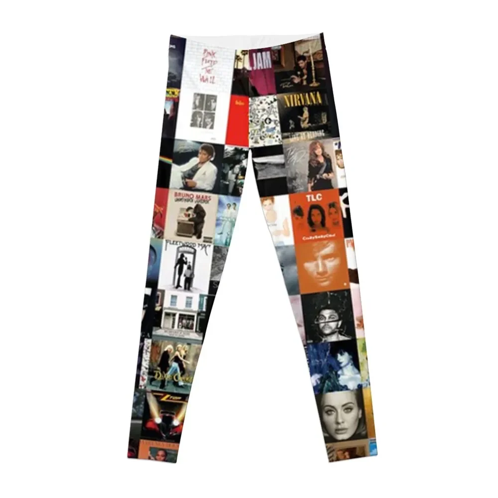 

Pop Album Cover Collage Leggings Sports pants for push up tights for Women's trousers Women's fitness Womens Leggings