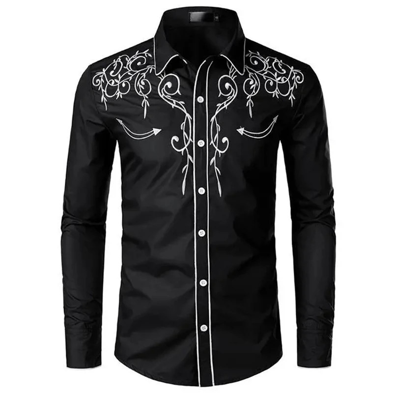 Simple Style Men's Long-sleeved shirt Fashion Loose Lapel Top Daily Casual Social Shirt Autumn and Winter Trendy Luxury Clothing