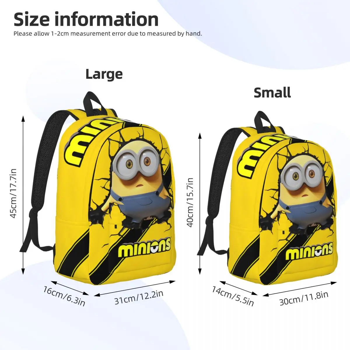 Birthday Gift Top Comedy Movie Sturdy Shoulder Knapsack Minions Casual Male Lady Children's Bags Campus