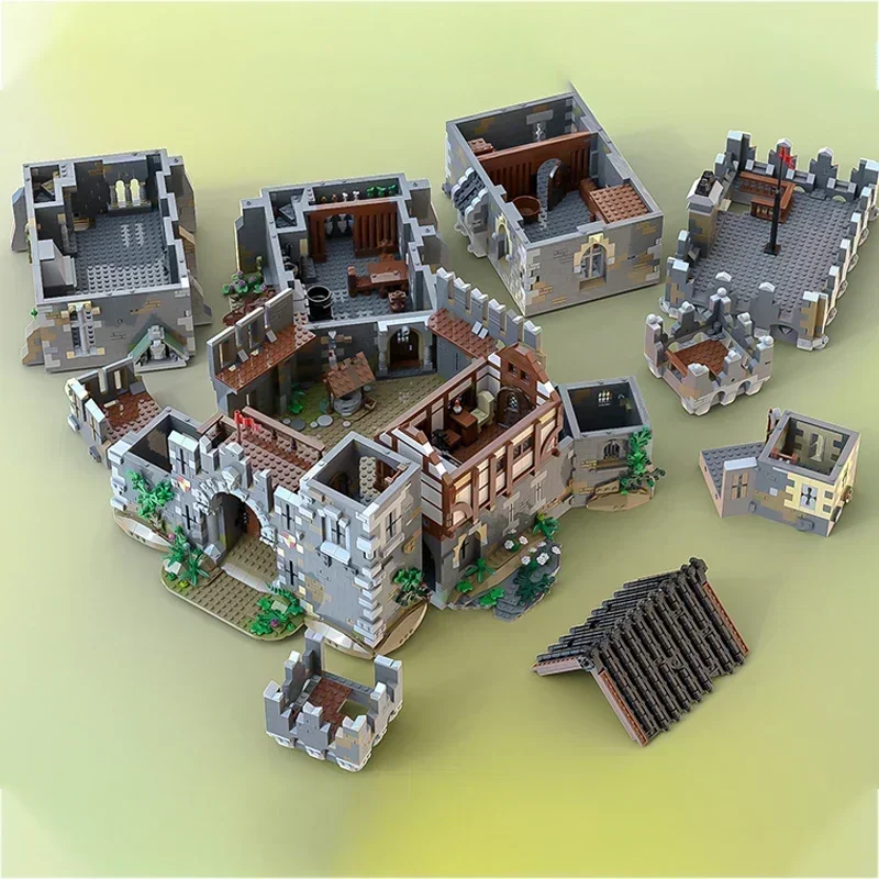 Bloques de construcción Moc, modelo de fortaleza militar, tecnología de Castillo de leones, bloques modulares, regalos, juguetes de Navidad, conjuntos DIY de montaje