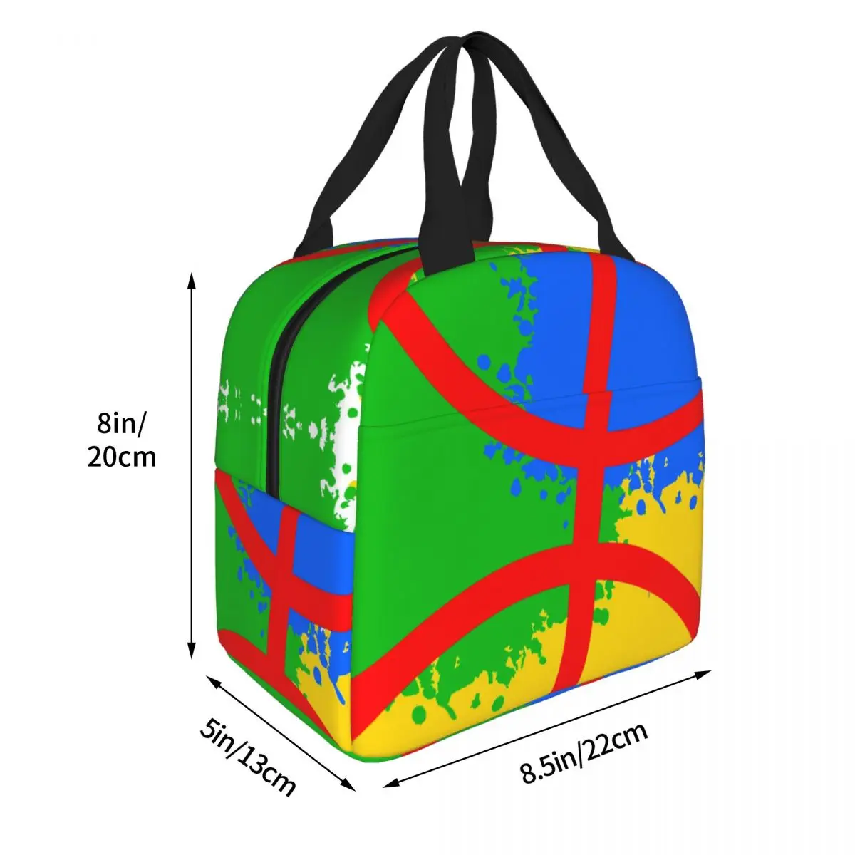 Изолированные сумки для обеда с флагом амазигов, термосумка, многоразовая сумка Imazighen Amazir Berber, большая сумка-тоут для завтрака для мужчин и женщин, офисный пикник