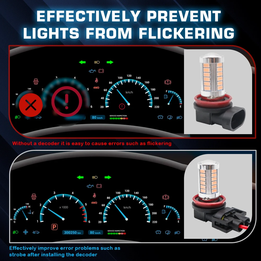 1pcs H1 H3 H7 H11 9005 9006 Car Load Resistor Error Canceller LED Decoder Canbus Free Wiring Canceller Decoder Light