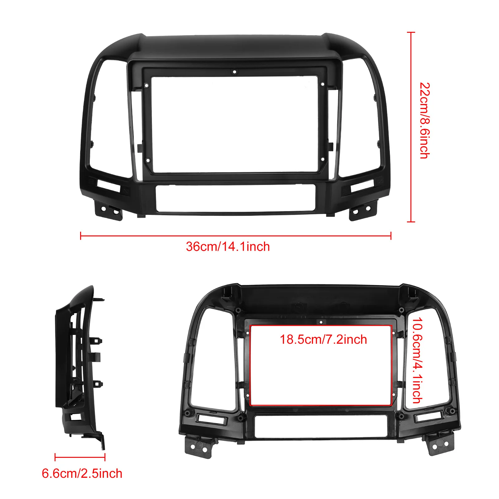 Reproductor Multimedia para coche, Radio Estéreo inalámbrico con Android, pantalla CarPlay, WIFI, navegación, para Hyundai Santa Fe 2 2006-2012