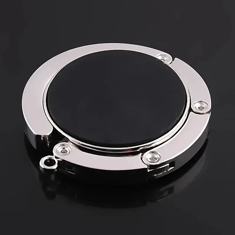Portable Folding Bag Hanger Handbag Hook Holder Table Hook Crystal Alloy Purse Bag Holder Circle Shape Bag Accessories image 3
