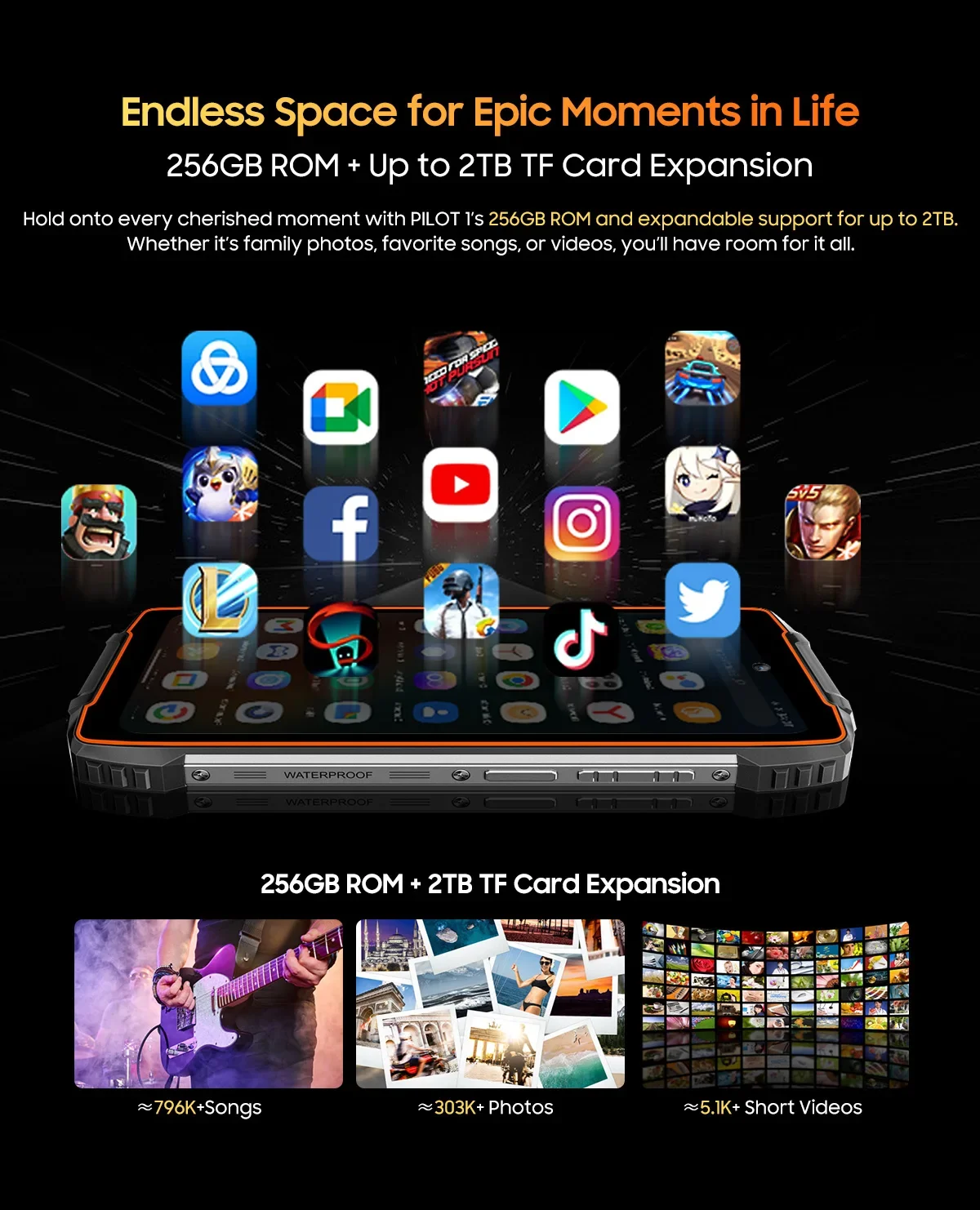 Global version Blackview OSCAL PILOT 1 Rugged Phone 6.67'' HD+ Display 50MP Camera 6GB+256GB 15000mAh NFC Smartphone Android 14