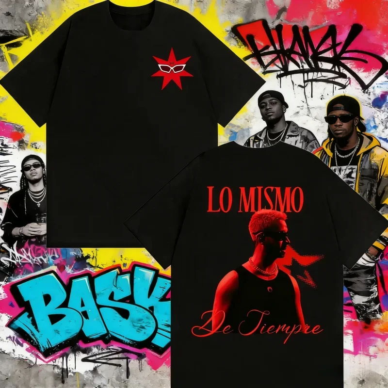 

Fashion Retro Short Sleeve Mora Lo Mismo De Siempre 2026 Album Merch T Shirts Men Women T-shirt Cotton Comfort Oversized T Shirt