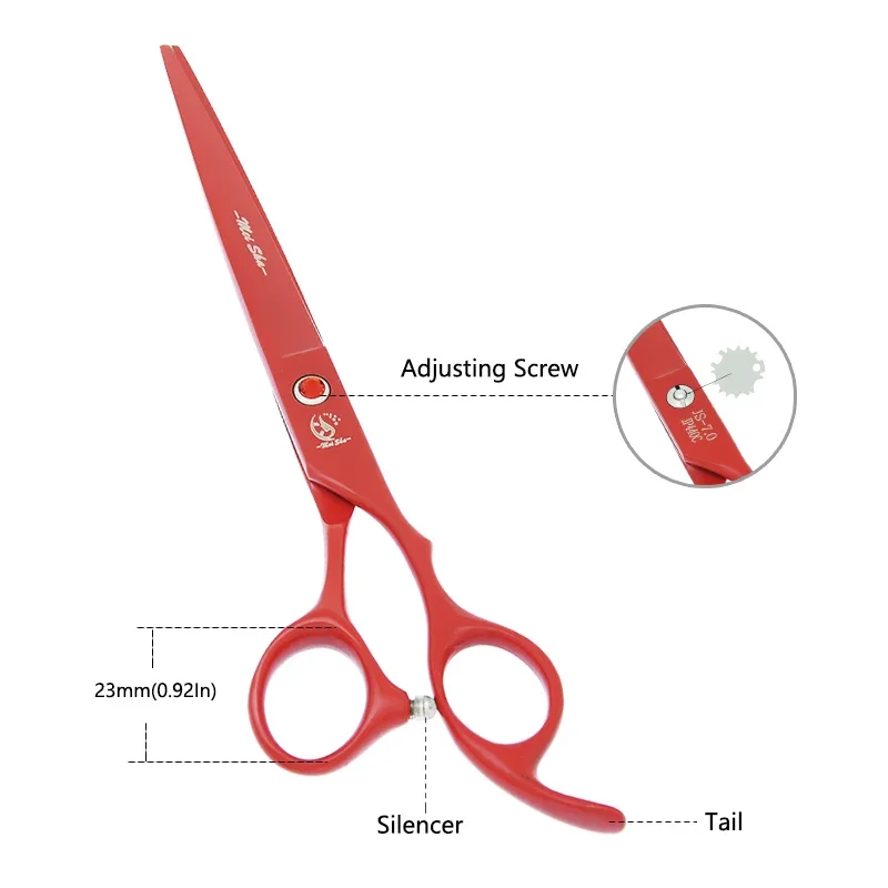 7 inch Meisha Pet Scissors 2pcs Dog Cat Grooming Kit Animals Shears Straight Curved Cutting 18 Teeth Thinning Scissors B0030A