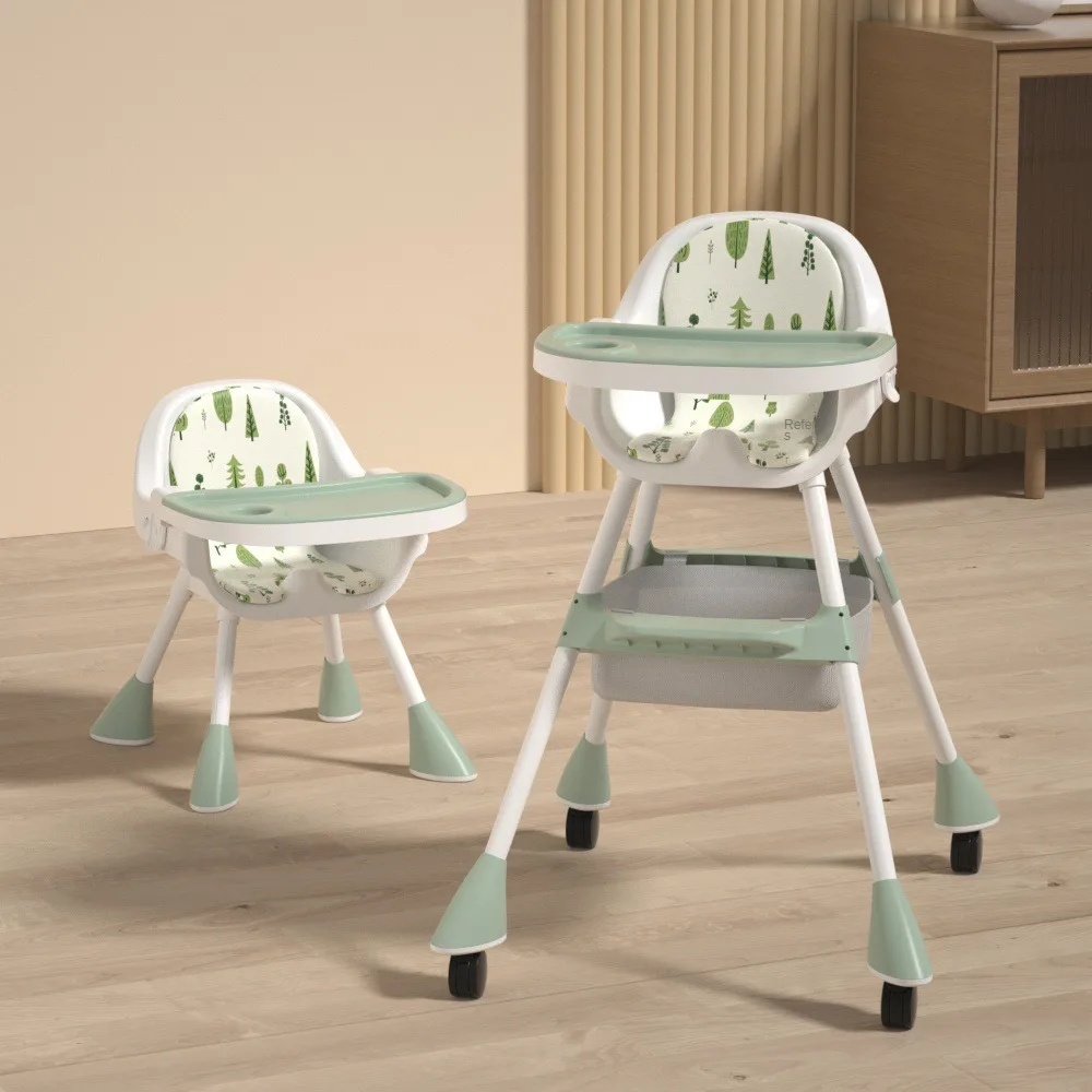 Wholesale Baby High Feeding Chair Foldable Dining Chair Adjustable Height Multifunctional Food Chair With Cushion