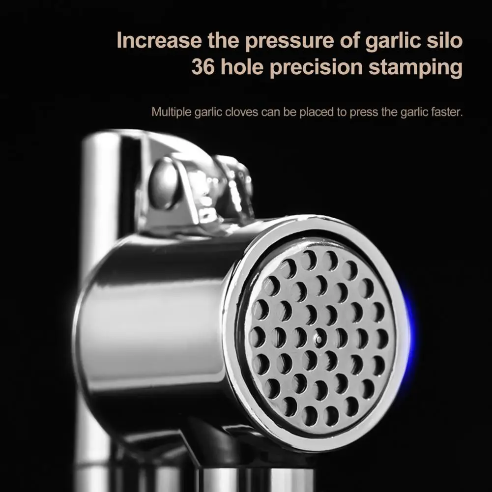 Garlic Squeezer Comfortable Grip Garlic Crusher Multi Holes Labor-saving  Durable Manual Garlic Ginger Chopper