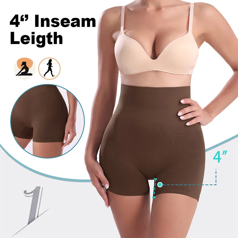 Mid Waist Flat Angle Seamless Compression Pants Hip Lifting Body Shaping Safety Pants Yoga Pants Underwear Female Body Shape
