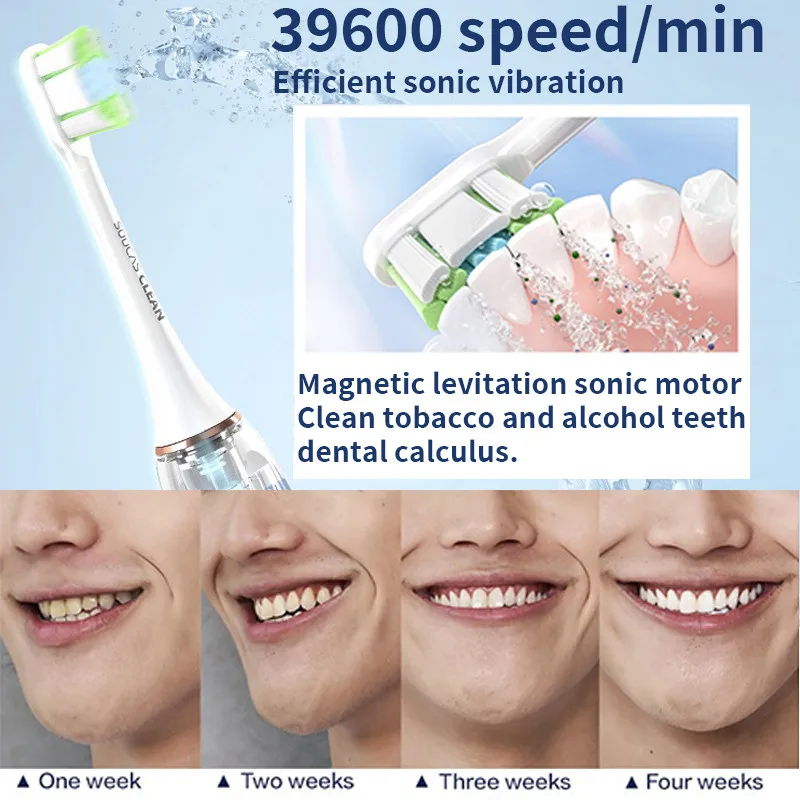 SOOCAS-Substituição Toothbrush Cabeça para X3U Sonic Escova Elétrica, Dupont Cerdas, Embalado Selado