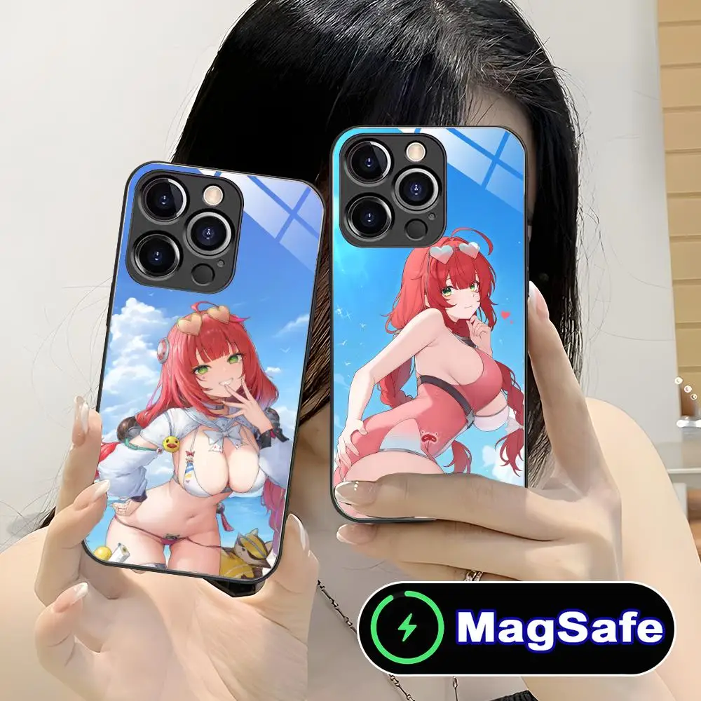 

ZZZ Ukinami Yuzuha Phone Case for iPhone 16 15 14 13 12 11 Pro Max Plus Mini MagSafe Glass Colour Protective Luxury Pretty