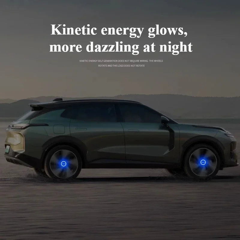 

Для Lynk&Co 08: Светящиеся колпачки ступиц с магнитной левитацией, светящиеся наклейки на ступицы, черненые наклейки с логотипом автомобиля, аксессуары для модификации автомобиля