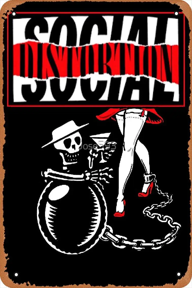 Social Distortion Poster  Vintage Metal Tin Sign Home Decor Garage Man Cave Wall Art