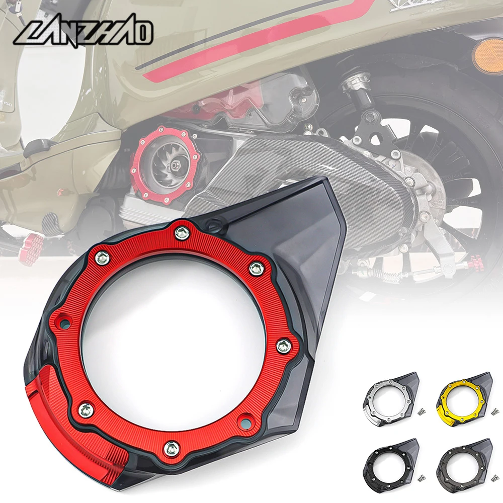 

Motorcycle Transmission Chain Cover Sprocket Guard CNC PVC Fairing Accessories For Vespa SPRINT PRIMAVERA 125 150 2019-2023