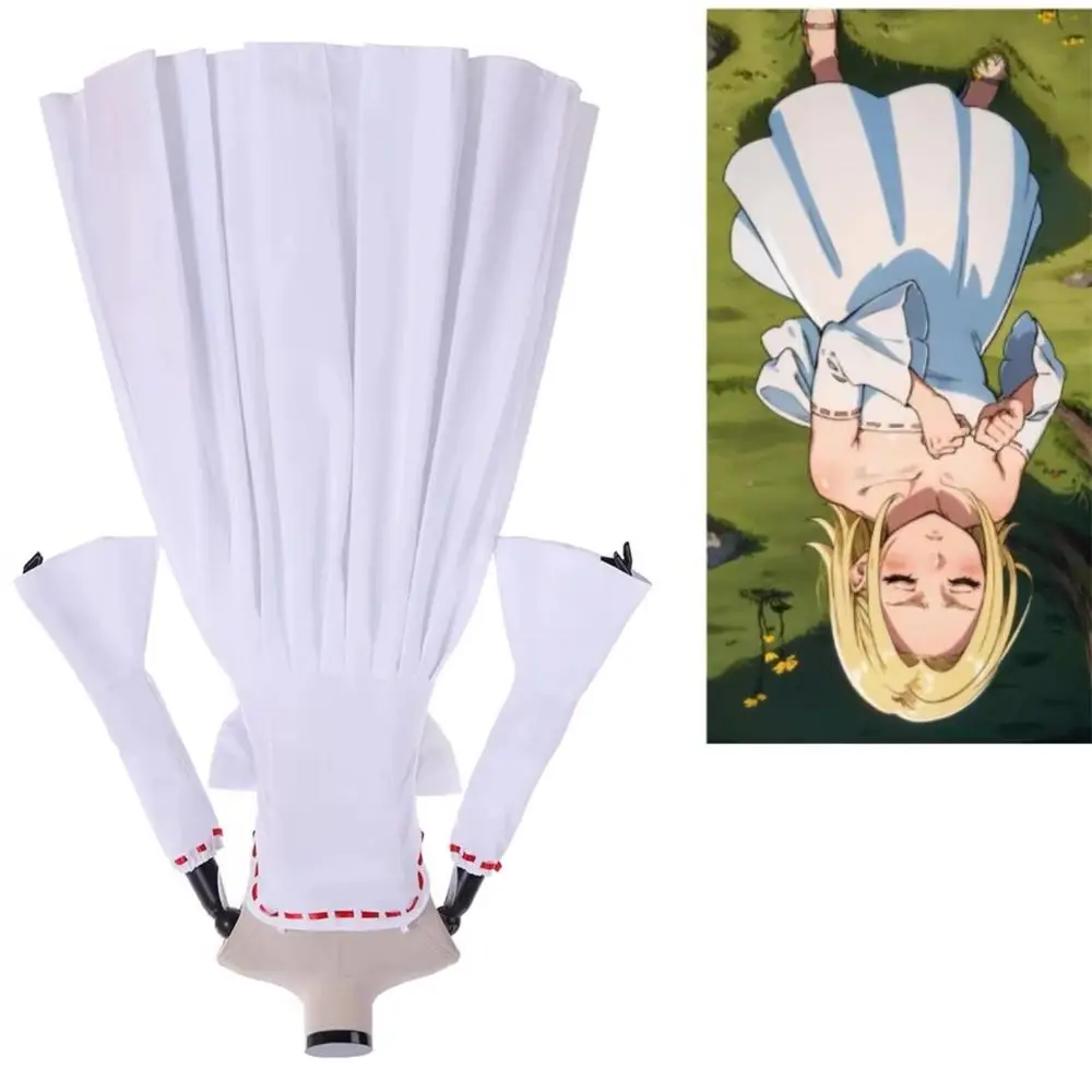 أزياء أنيمي إيلين التأثيرية فستان أبيض مجموعة ثوب العصابة للنساء لزي حفلات الهالوين