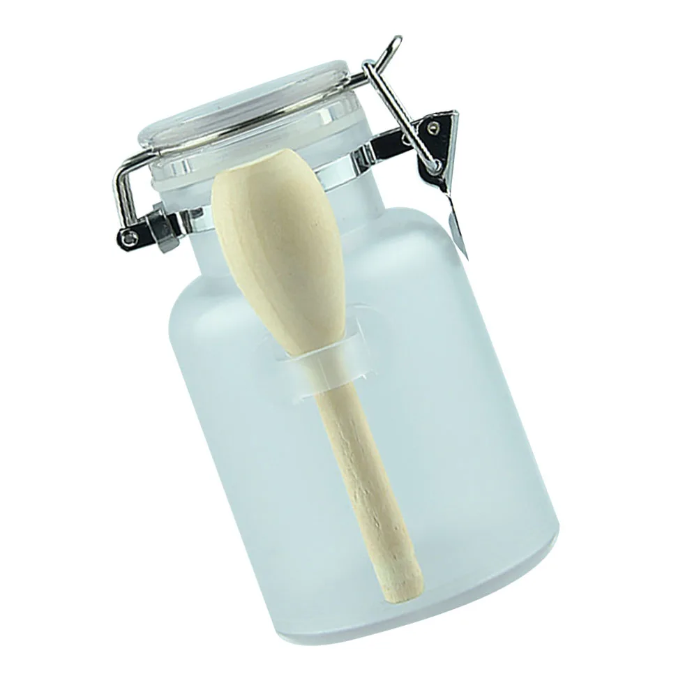 

Bath Salt Bottle Empty Powder Jar Refillable Storage Container Travel Size Lightweight ABS Wood Leakproof Dustproof