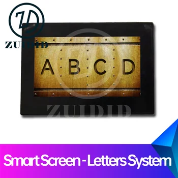 Real life escape room prop Smart Screen Letters System adjust the 4 letters to right ones to unlock escape game ZUIDID