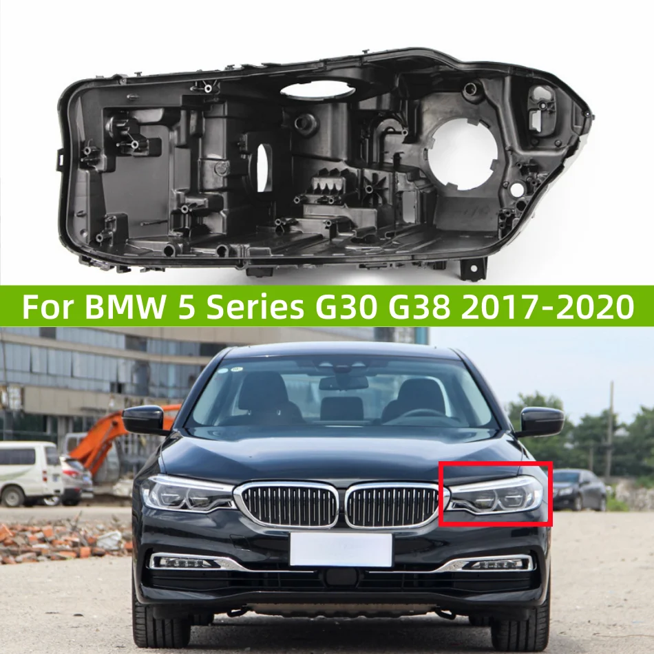 For BMW 5 Series G30 G38 2017 2018 2019 2020 Car headlight fittings bottom housing black headlight base