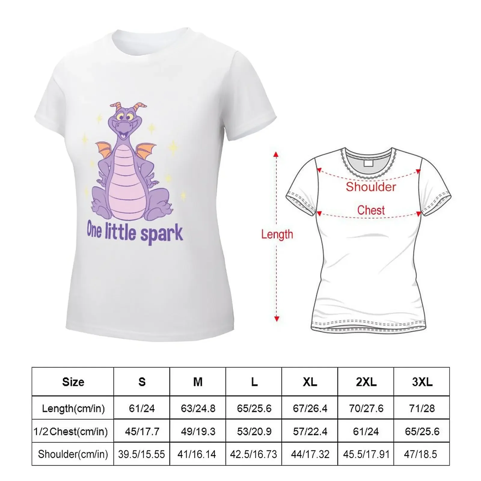 Figment sitting One Little Spark T-shirt Female clothing graphics Short sleeve tee t-shirt dress for Women long