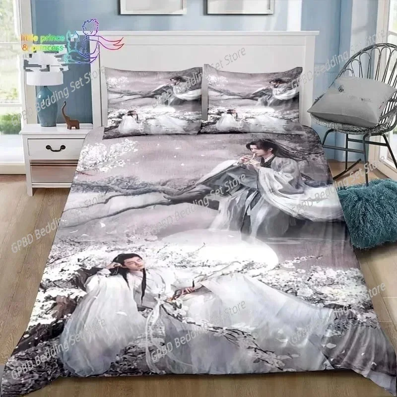 Drama The Untamed Xiao Zhan Wang Yi Bo Bedding Set Single Twin Double Queen King Cal King Size Bed Linen Set