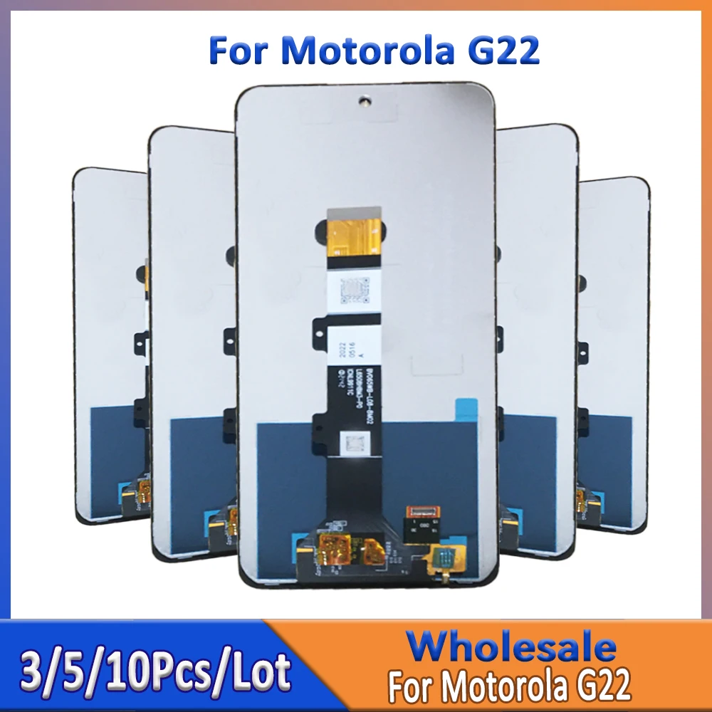 

Wholesale 3/5/10 Pieces Lot For Motorola G22 LCD Screen Assembly with Touch Digitizer Replacement For Moto Devices