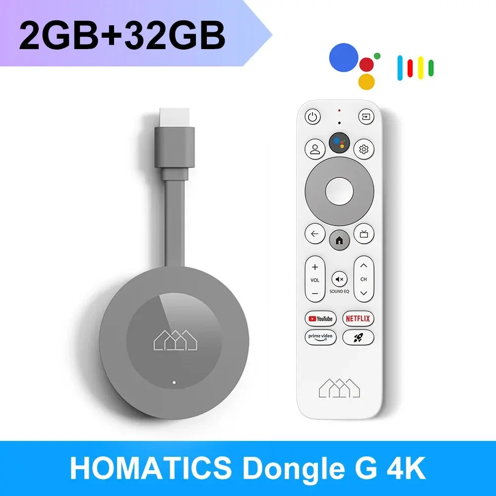 HOMATICS Dongle G 4K TV Stick with Netflix 4K Google Certified
