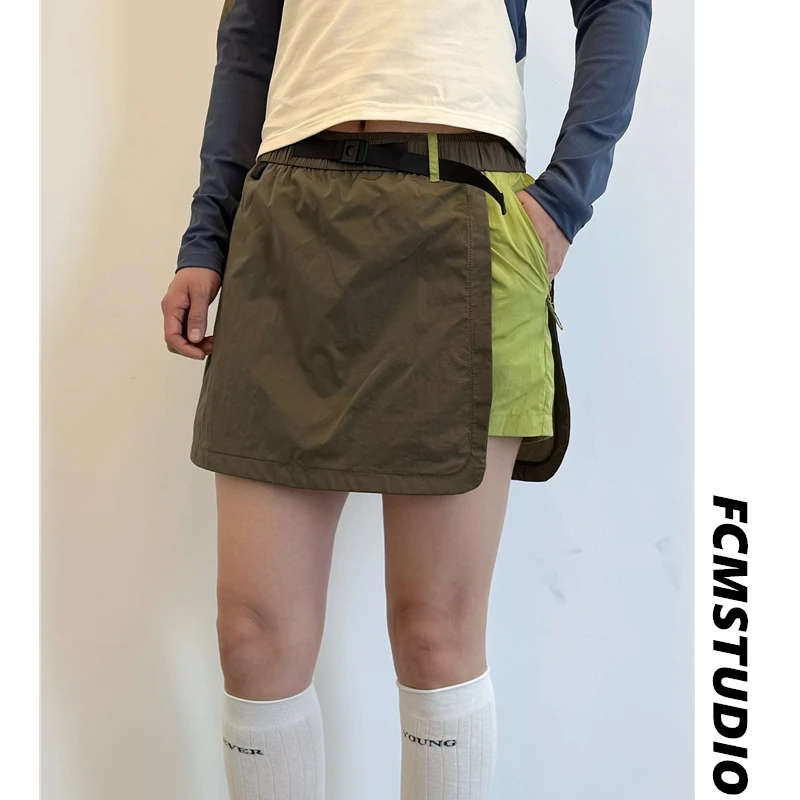 

Уличная рабочая одежда Юбка Женская трапециевидная спортивная антилегкая юбка Юбка-зонтик Брюки Юбка Street Sle Полиэстер