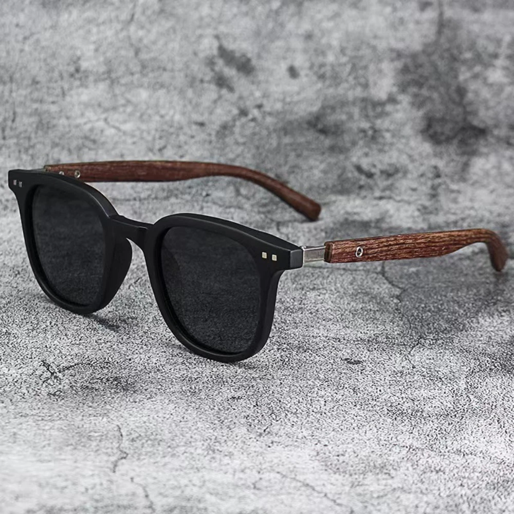 

Sunglasses for Men Women's Trendy Retro Wood Grain Polarized UV Protection Eyewear Cycling Outdoor Street Photography