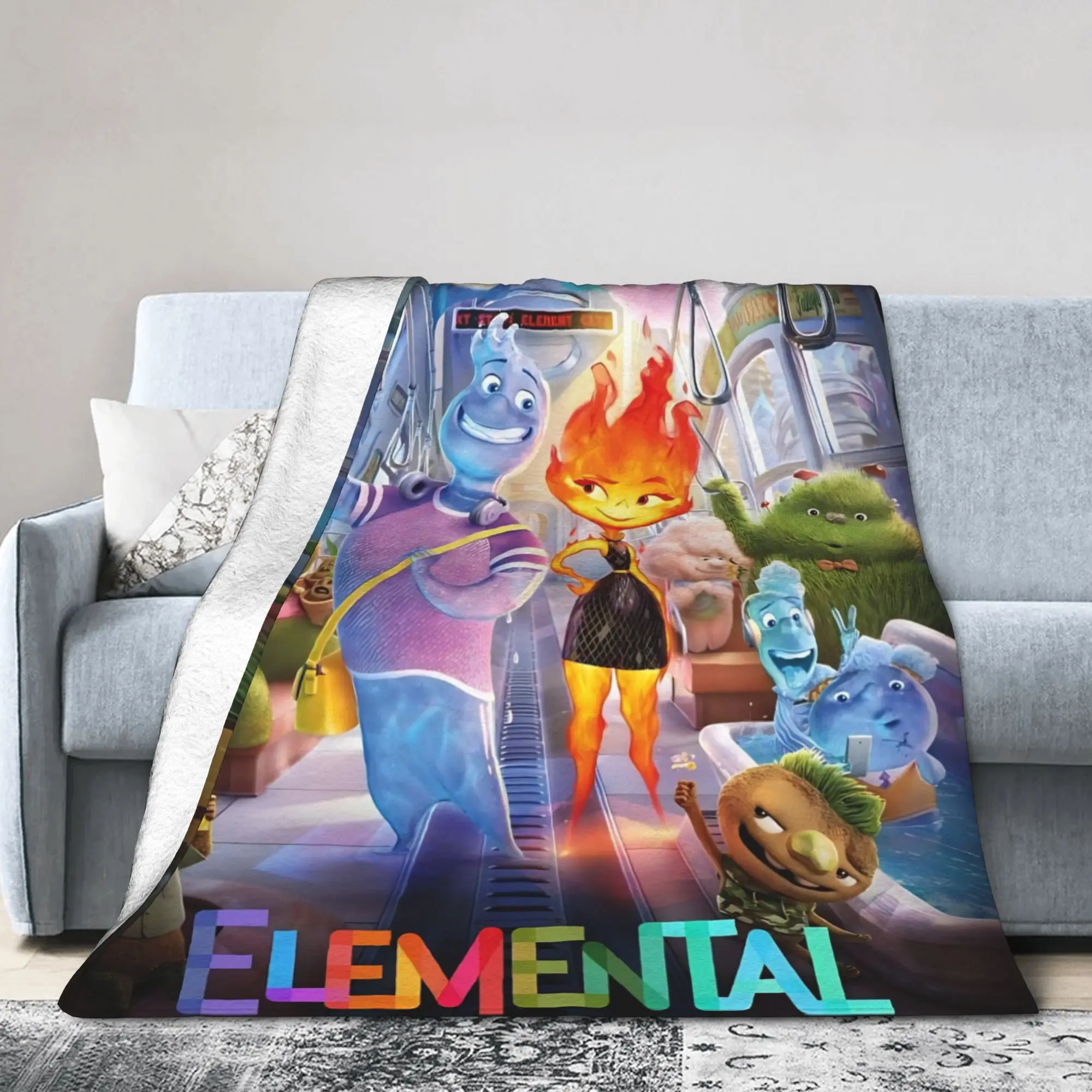 

Одеяло Elemental Ember Lumen Wade Ripple, флисовое мягкое одеяло с героями мультфильмов для дома, одеяло для дивана, многофункциональное