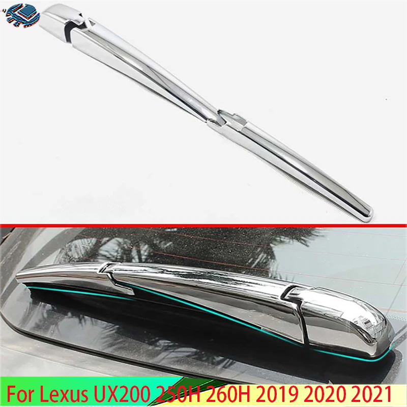 

For Lexus UX200 250H 260H 2019-2021 Car Accessories ABS Chrome Rear Window Wiper Arm Blade Cover Trim Overlay Nozzle Molding