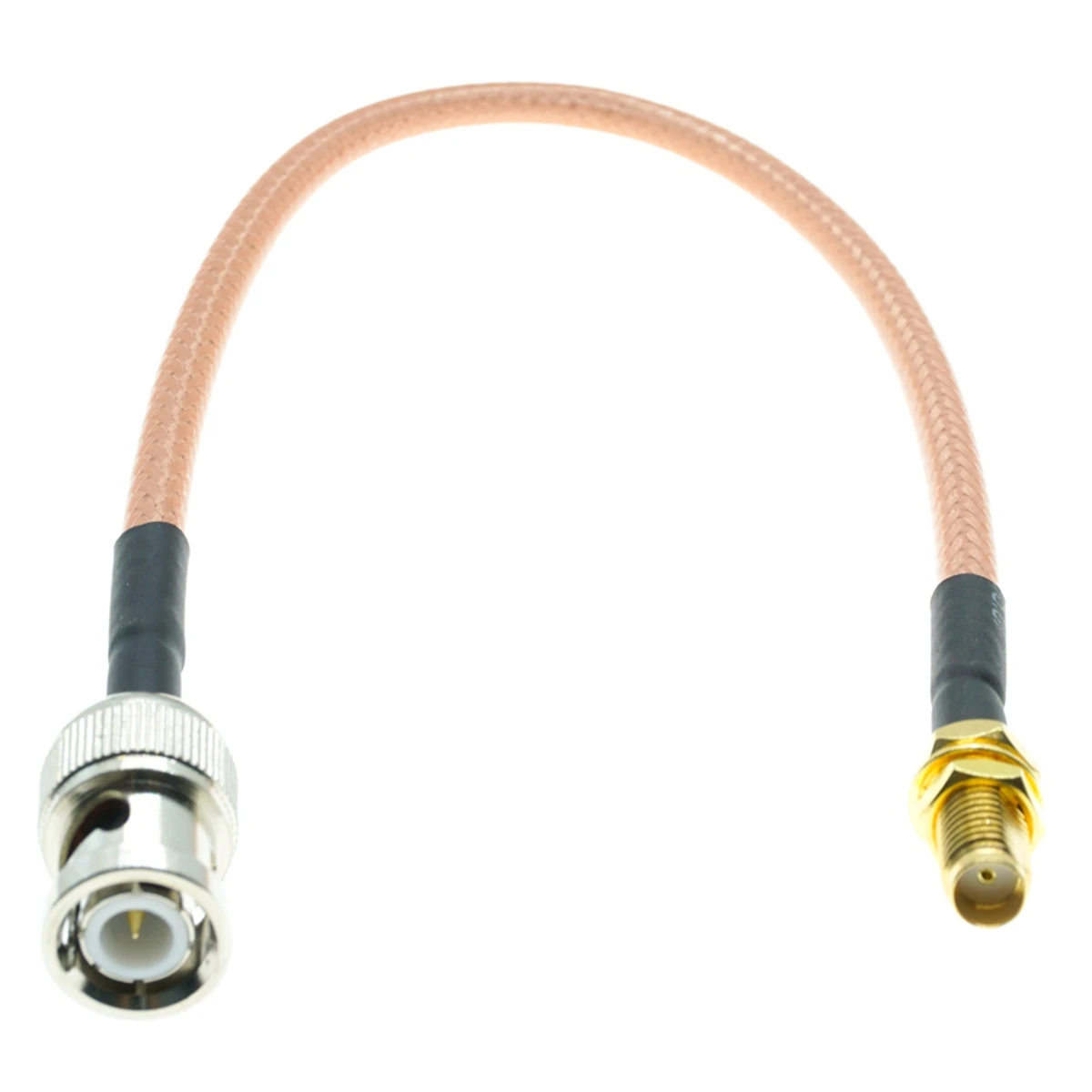 RG142 Double cable BNC MALE to SMA Female Nut Bulkhead Jumper RF Coaxial Extension