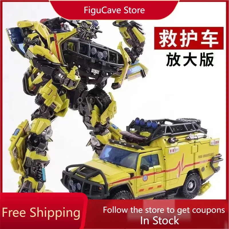 

In Stock Transforming Toys BMB T-11 Fine Paint Large Ambulance with Lights Movie Robot Anime Model Action Figure Collection Gift