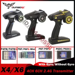 DUMBORC 4CH 6CH Transmitter X4 X6 2.4G Gyro Mini PWM Receiver P4FMG P6FG P6DCG for 1/10 1/8 RC Car Crawler Axial SCX10 D90 Boat