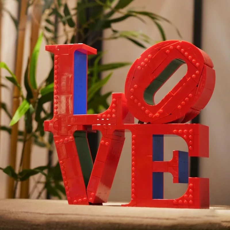 2025 جديد الإبداعية MOC 31214 الحب النحت اللبنات مجموعة 791 قطعة الفن نموذج الحرف DIY بها بنفسك سطح المكتب هدية مزخرفة لعيد الأم