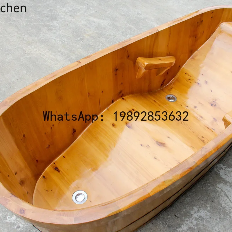 

YFY Reclining Bath Wooden Bucket Bath Bucket Adult Household Sweat Steaming Sauna Solid Wood Bath Basin