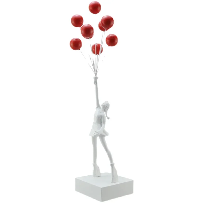 

YY Plastic Let the Balloons Fly Girl Decoration Flying Balloons Girl