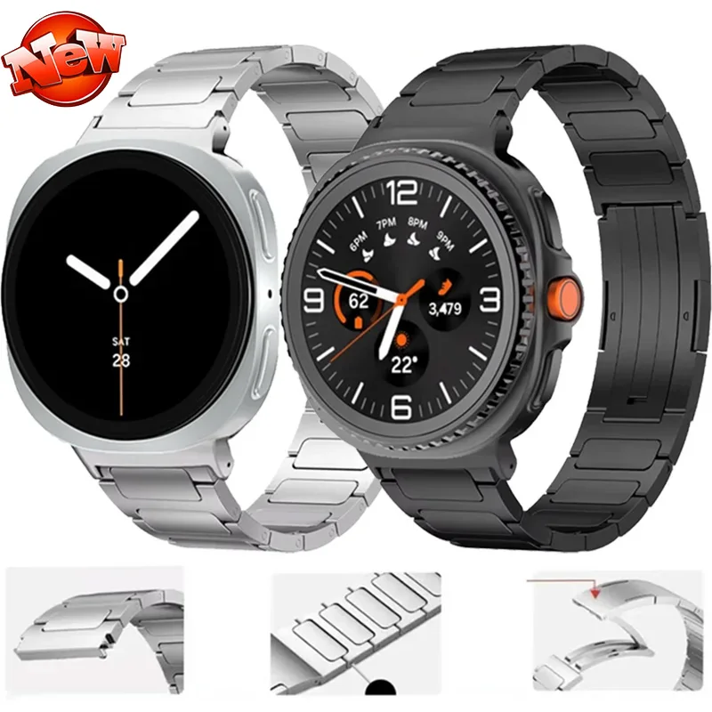 

Ремешок для Samsung Galaxy Watch 8, 40 мм, 44 мм/классический 46 мм, титановый металлический браслет для Galaxy Watch Ultra 47 мм, аксессуары Correa