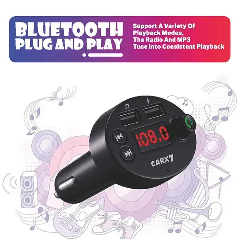 신차 듀얼 USB 인터페이스 블루투스 플레이어 MP3 고속 충전 음악 리시버 무선 변조기, 24V 차량용 핸즈프리 통화