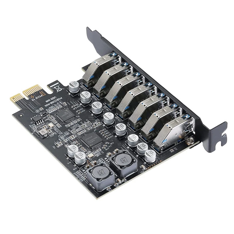 Carte adaptateur PCI Express avec 7 ports, hub USB 3.0, carte Riser, 6 000 cartes, USB 3.2, SEN1 avant