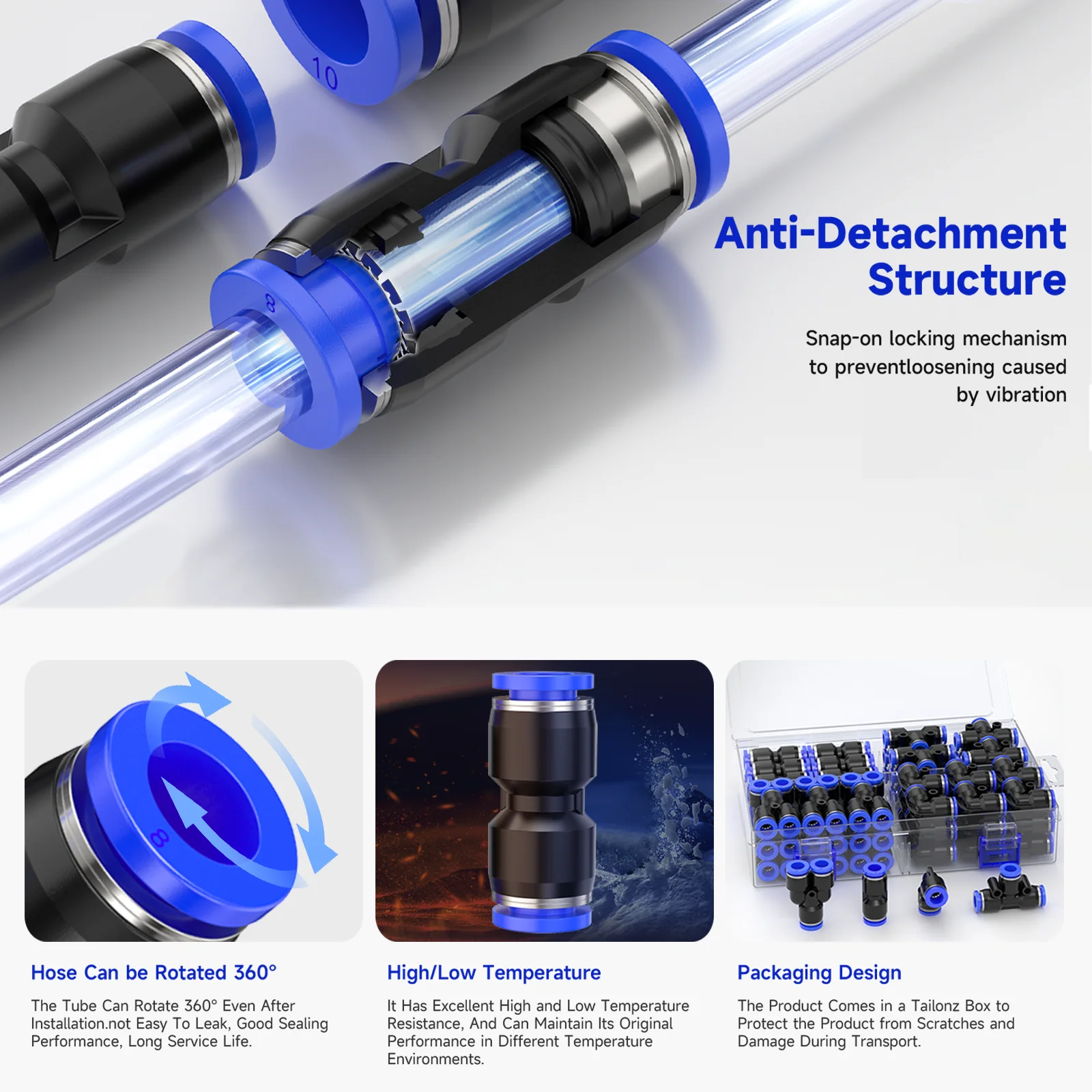 صندوق واحد PY PW سلسلة Y على شكل المحملة 4 6 8 10 12 14 16 مللي متر 3 طريقة ميناء موصل الأنابيب الهوائية أنبوب خرطوم الهواء تركيبات الإفراج السريع