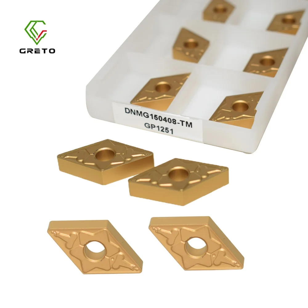 

DNMG431 GRETO DNMG150404-TM GP1251 GP1253 DNMG150408-TM DNMG150412-TM Carbide Turning Inserts Tool Precision Machining