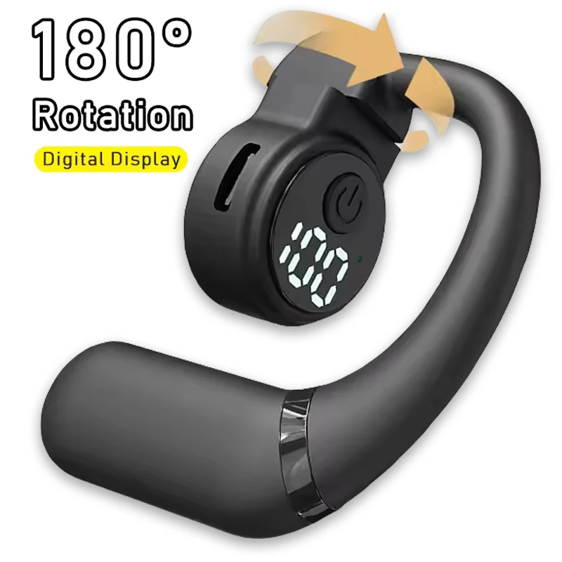 Wireless Ear Hook Headset Bluetooth Earphone 180° Rotation HiFi Stereo Noise Reduction Headphone Sports Waterproof Earbud