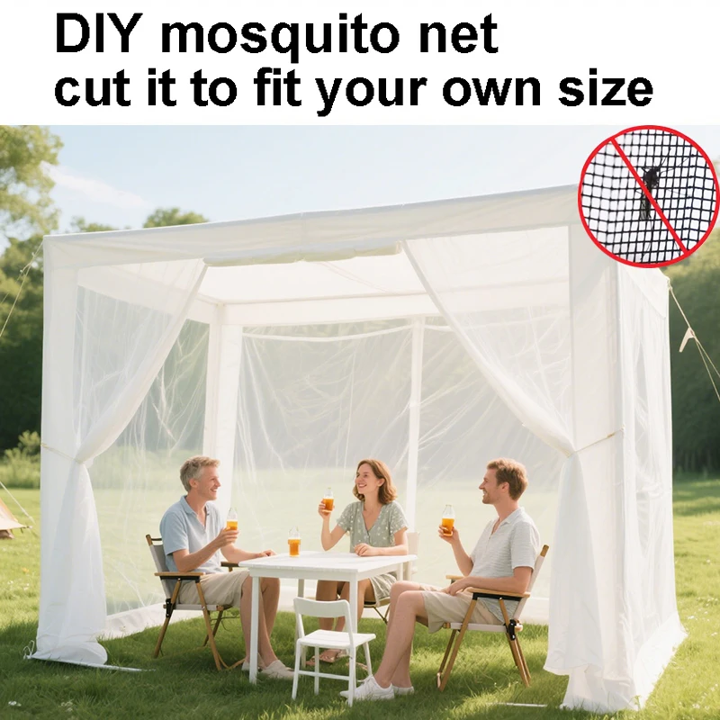 DIY Mosquito Net Camping Outdoor Huntting Garden Dormitory Tent Picnic Cut Fit Size Mosquito Netting 3*3 4*4 5*5 6*6 7*7 8*8m