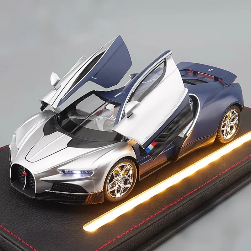 

1:24 модель спортивного автомобиля из сплава с турбийоном, литая под давлением металлическая модель гоночного автомобиля, высокая имитация звука и света, подарок для детей