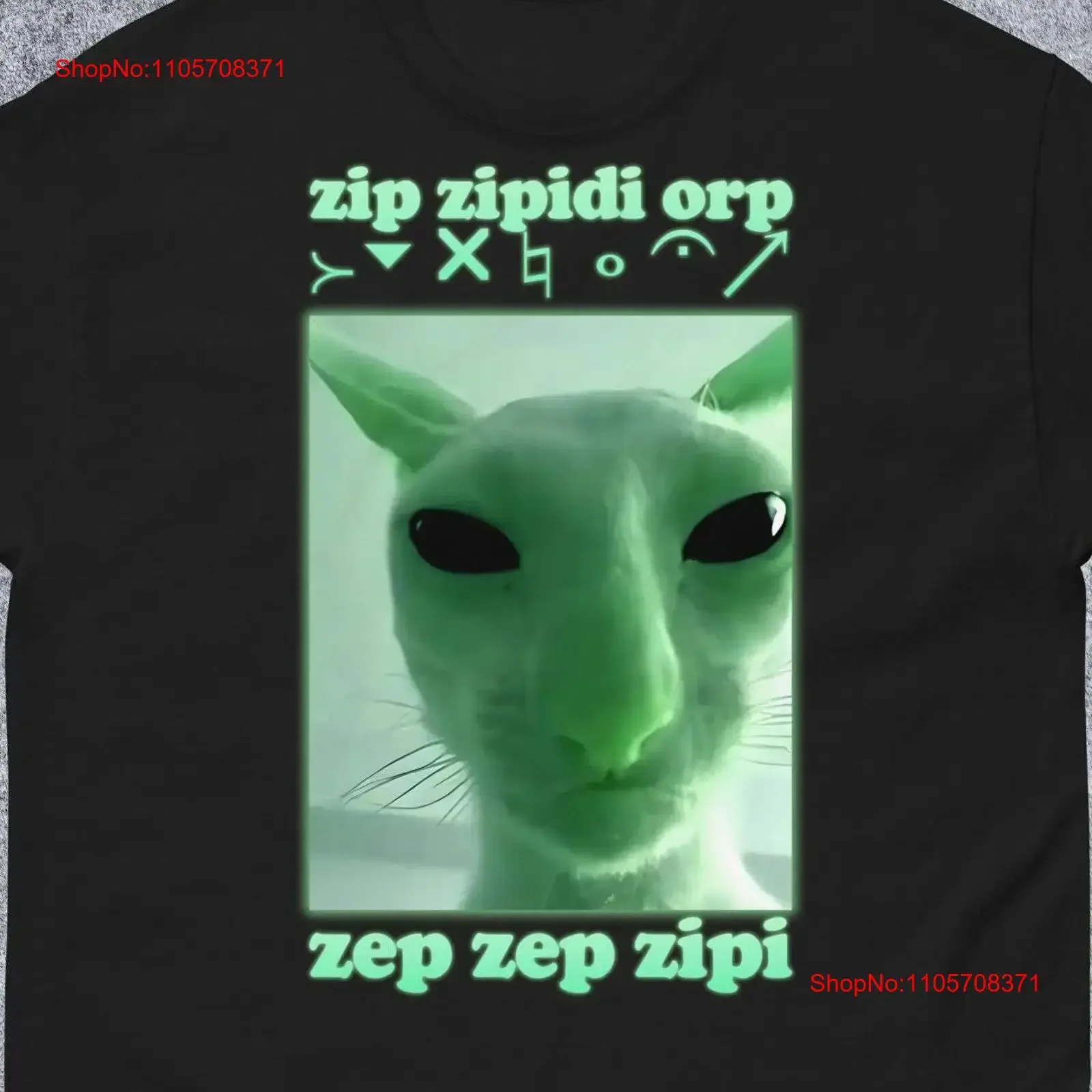 Funny Alien Cat Dank Meme T Shirt for Woman and Man Brainrot Ugly Stupid Cringe Invasion Memes s vintage Washed Breathable