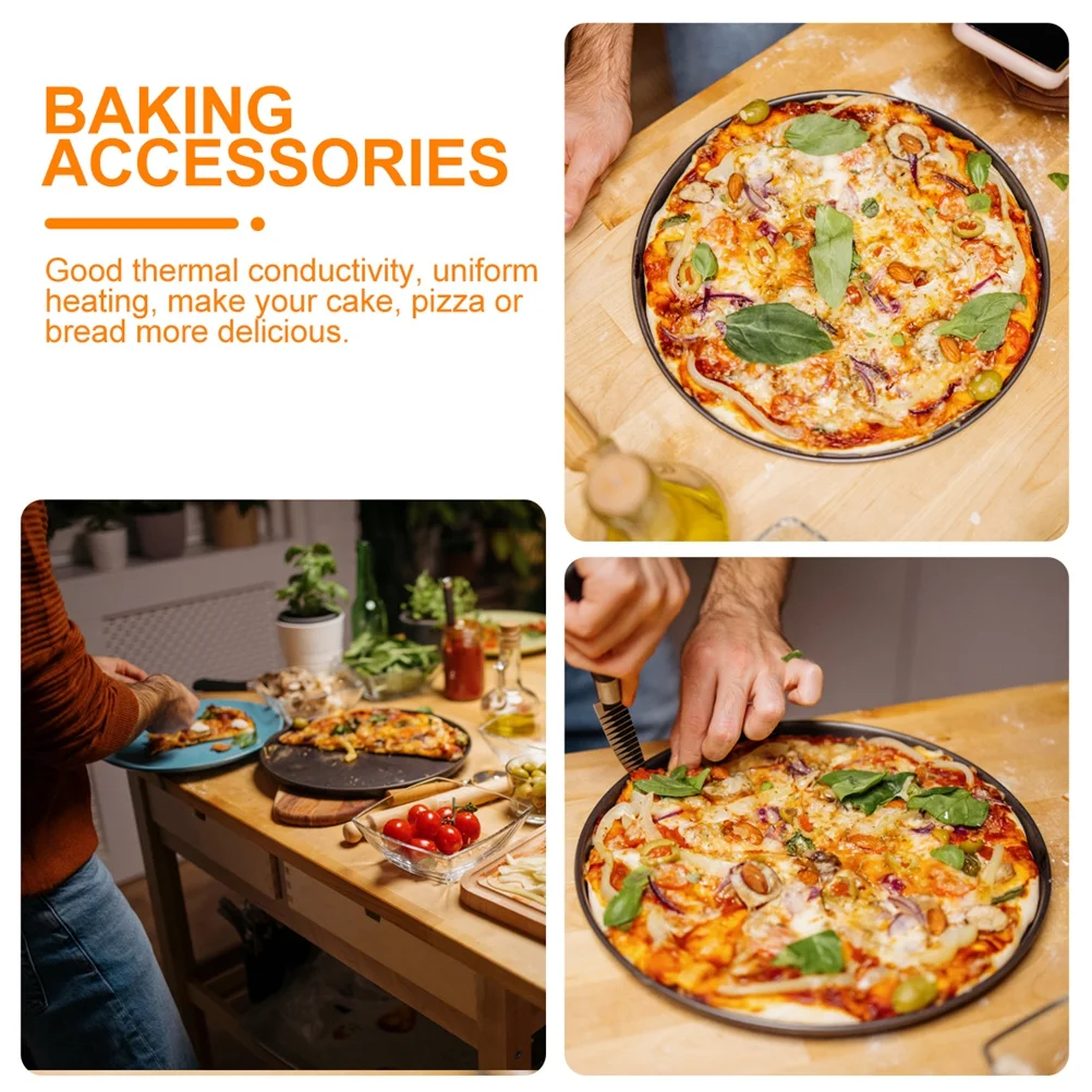 

9Inch Pizza Pan Nonstick Baking Tray Oven Air Fryer Compatible Even Heat Distribution Easy Clean Baking Accessories Kitchen