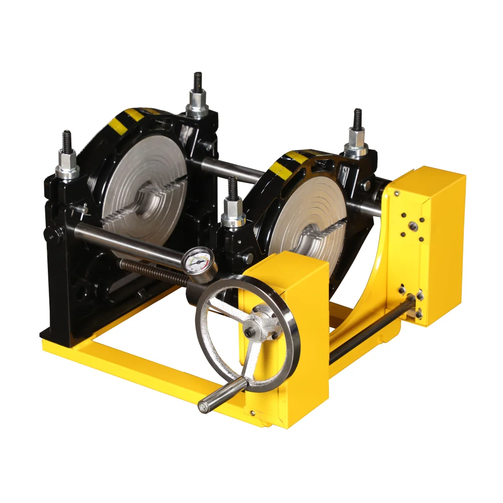New 40-200mm Manual Single Column Screw Hydraulic Butt Welder for PE/PP/PVC/Poly Precision Pressure Gauge Auto-Lock Function