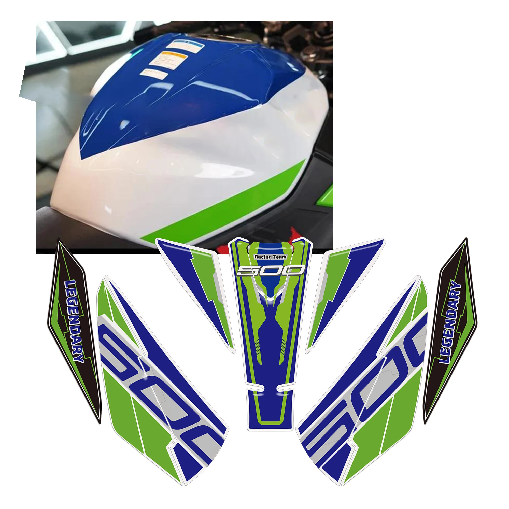 Motorcycle Stickers 3D Protections Sticker Packs For NINJA500 Ninja500 2024 Motorcycle Accessories